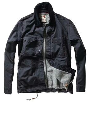 Relwen’s Pile-Lined Chore Coat, Dark Navy Canvas, Size L